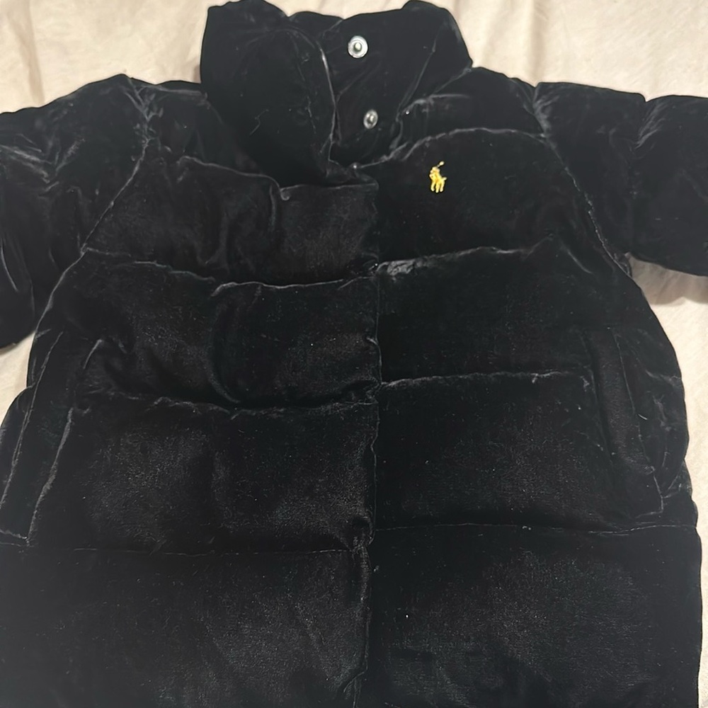 Polo velvet puffer coat